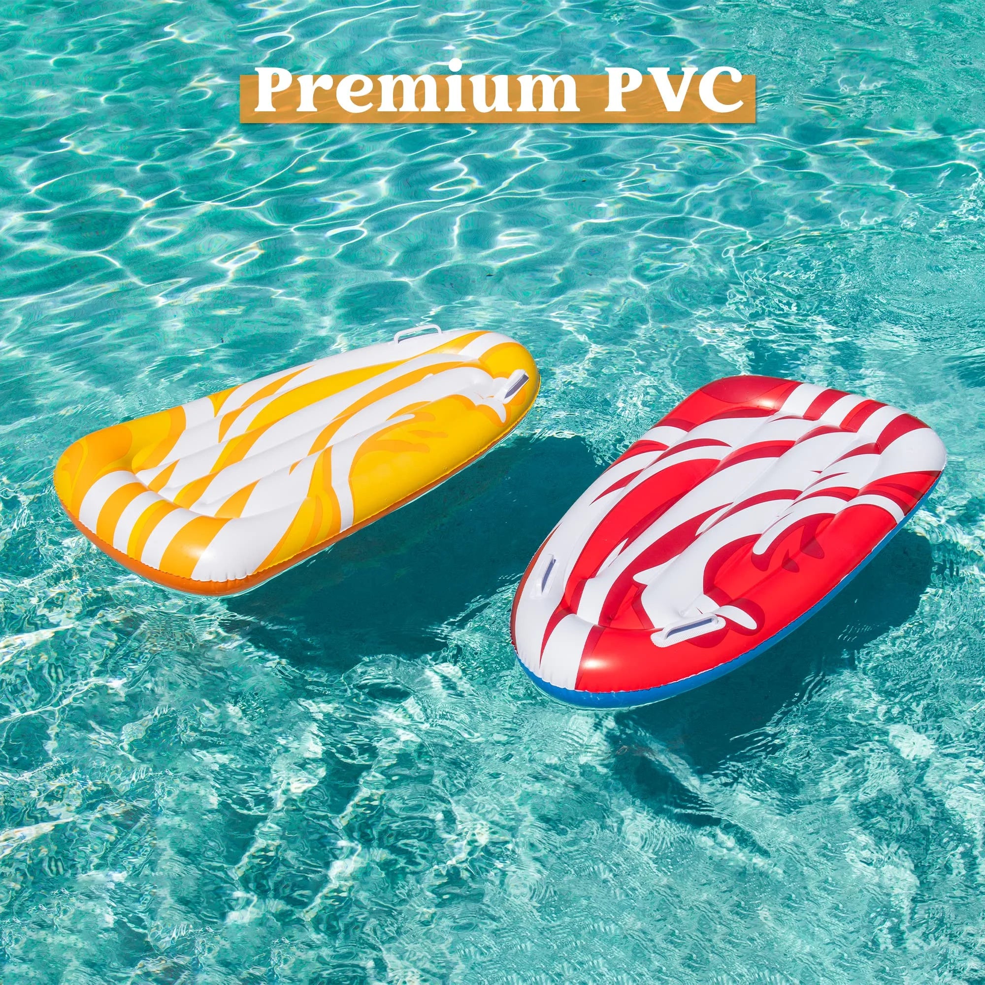2 Packs Inflatable Bodyboard for Kids Swimming Pool Floating Toys