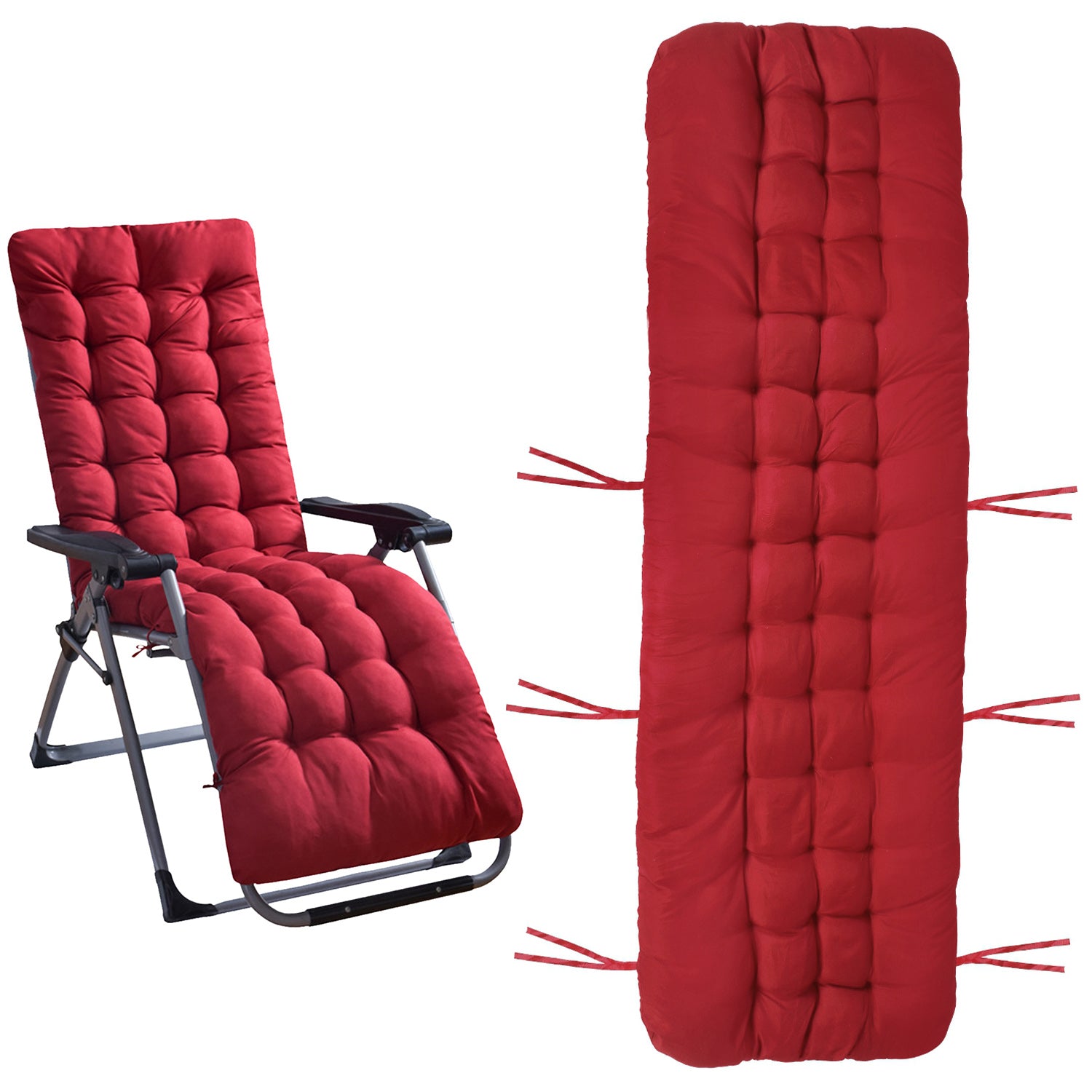 67X22In or 71X22In Size Options Chaise Lounger Cushion Recliner Rocking Chair Sofa Mat Deck Chair Cushion