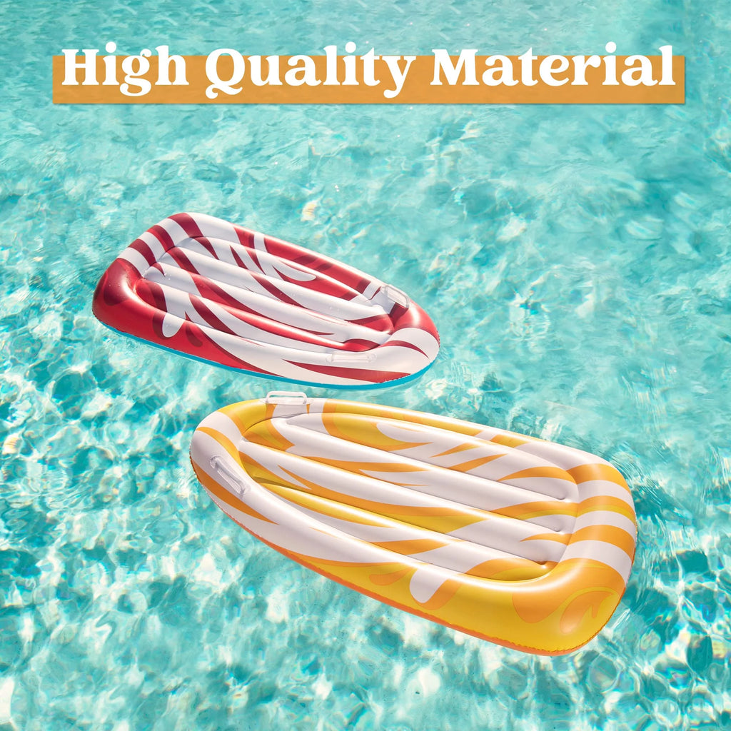 2 Packs Inflatable Bodyboard for Kids Swimming Pool Floating Toys