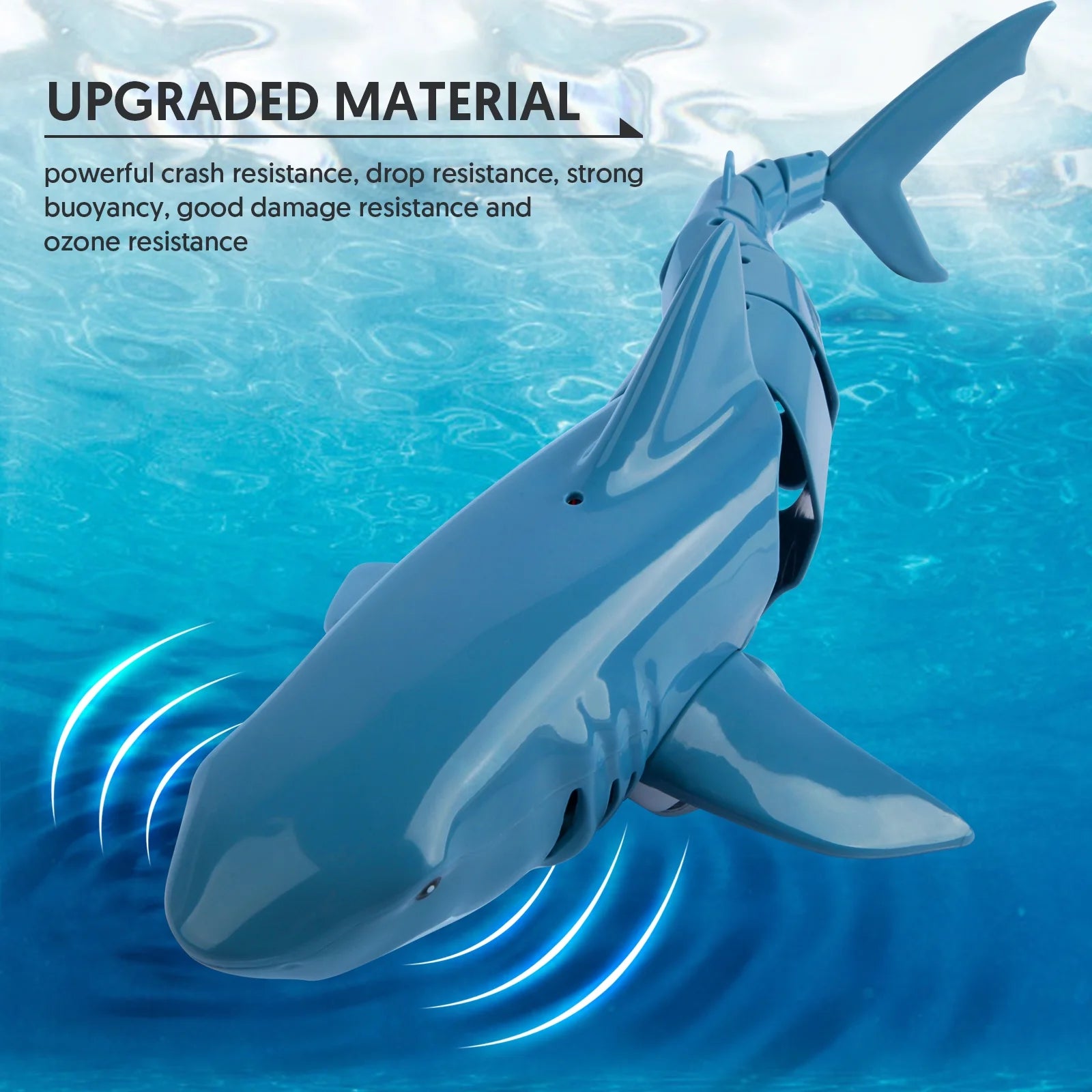 Remote Control Shark Toys, 2.4G Mini RC Boat Toy for Boys Girls, Swimming Pool Toys RC Shark Christmas Birthday Gifts for Kids Age 6+