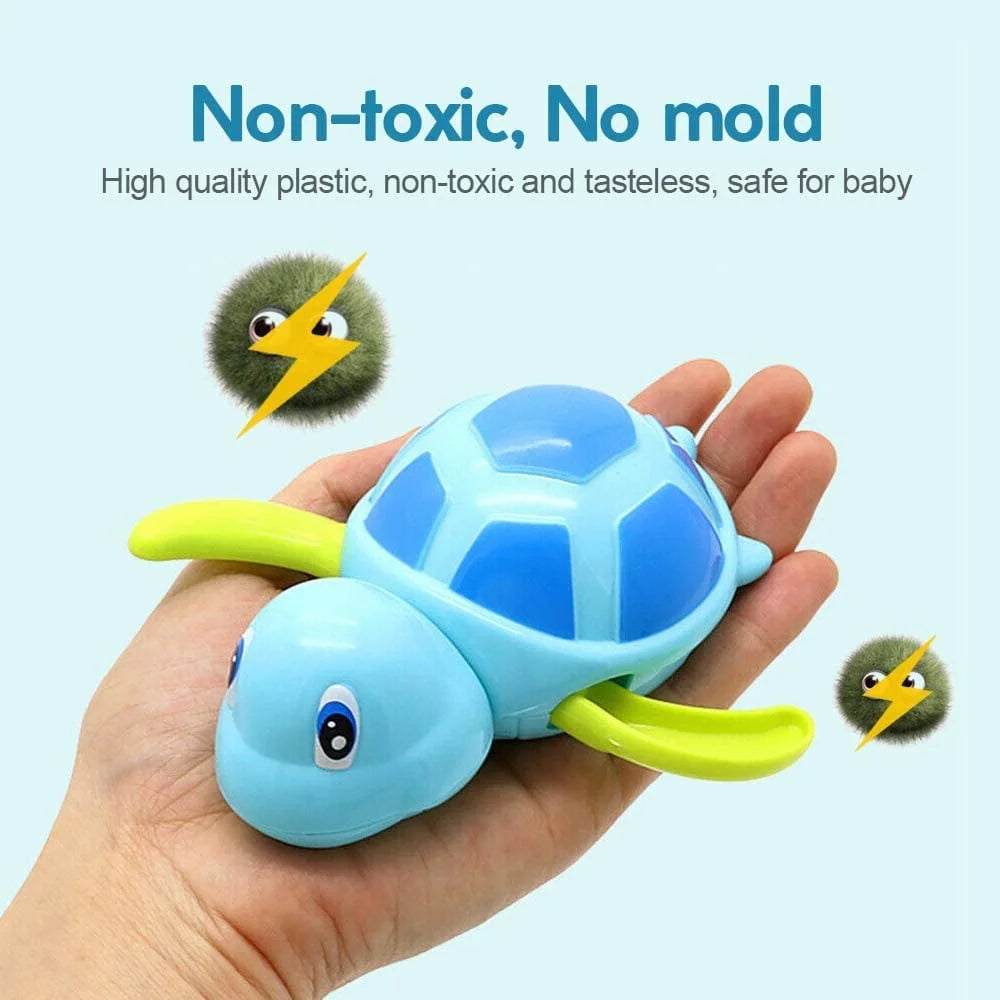 3-Pack Windup Bath Toys for Kids and Toddlers – Floating Swimming Turtle Pool Toys, Educational Fun for Ages 1+