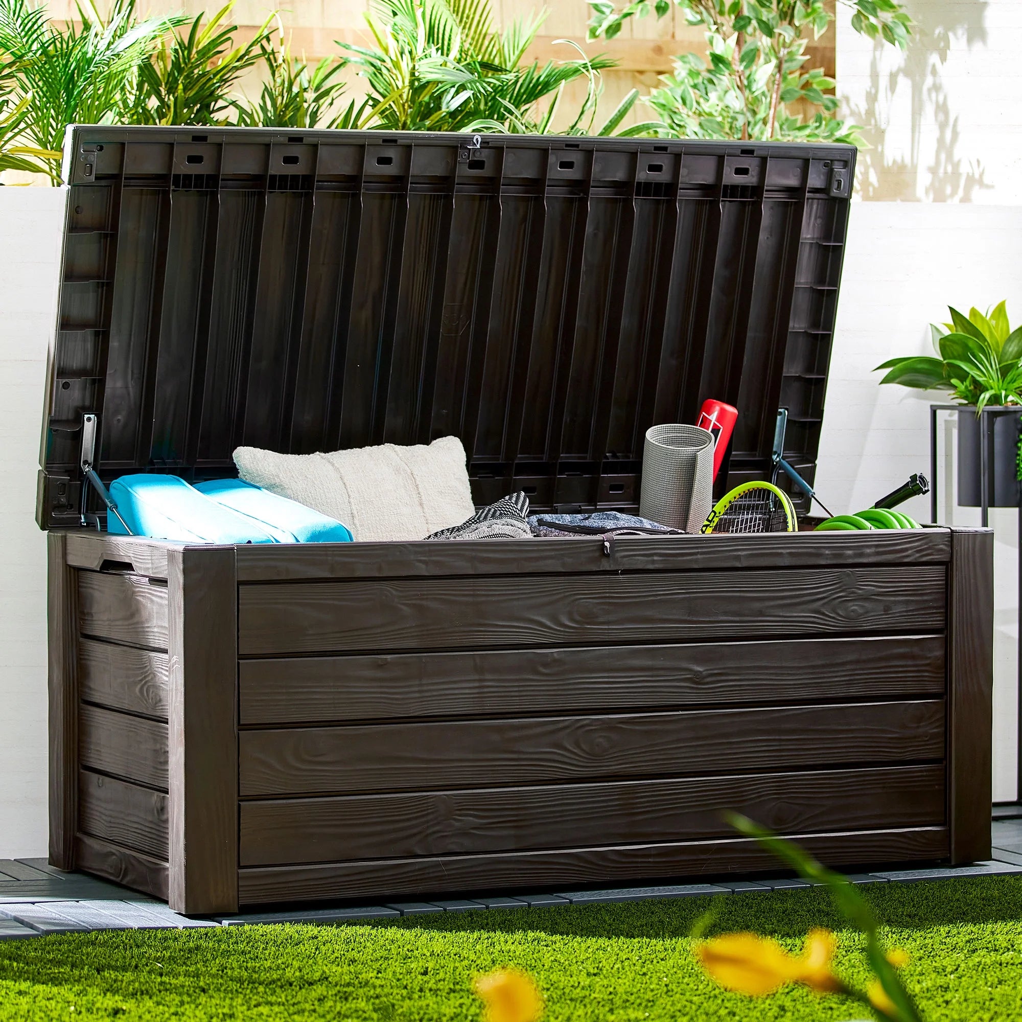 Westwood Outdoor 150 Gal Deck Storage Box for Tools, Brown (2 Pack)