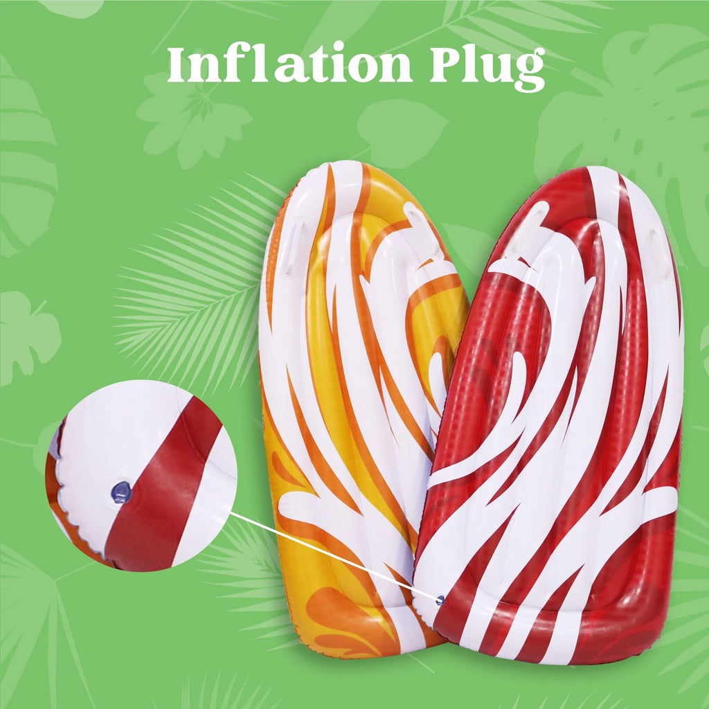 2 Packs Inflatable Bodyboard for Kids Swimming Pool Floating Toys