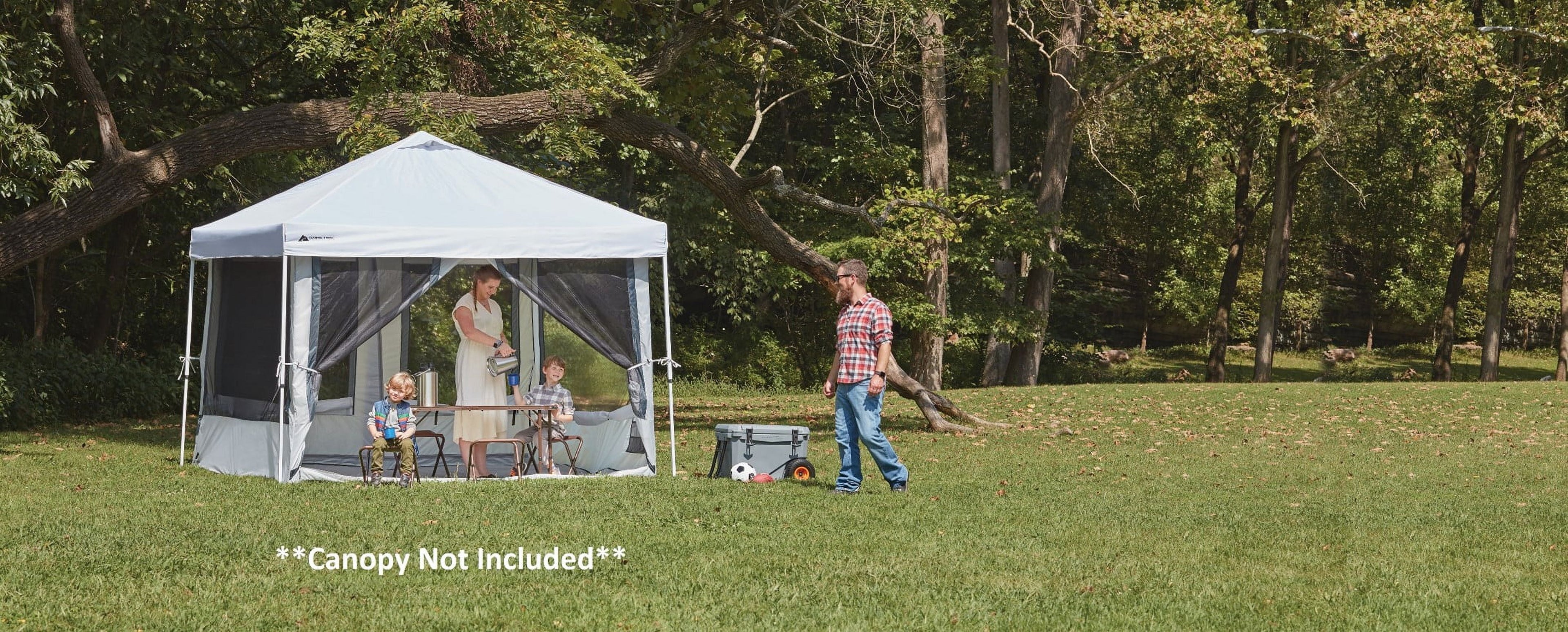 7-Person 2-In-1 Screen House Connect Tent with 2 Doors, Canopy Sold Separately