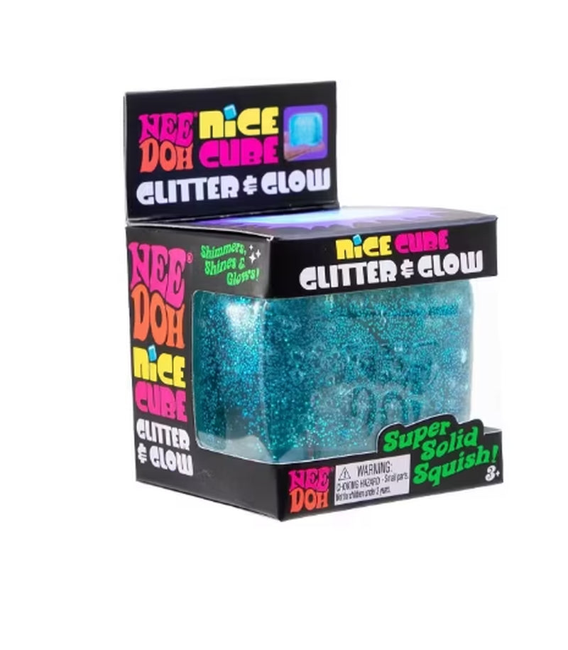 Needoh Glitter Cube, Cool Cat and Fuzz Ball. 1 Cube, 1 Cat,1 Fuzz Ball. Random Colors.