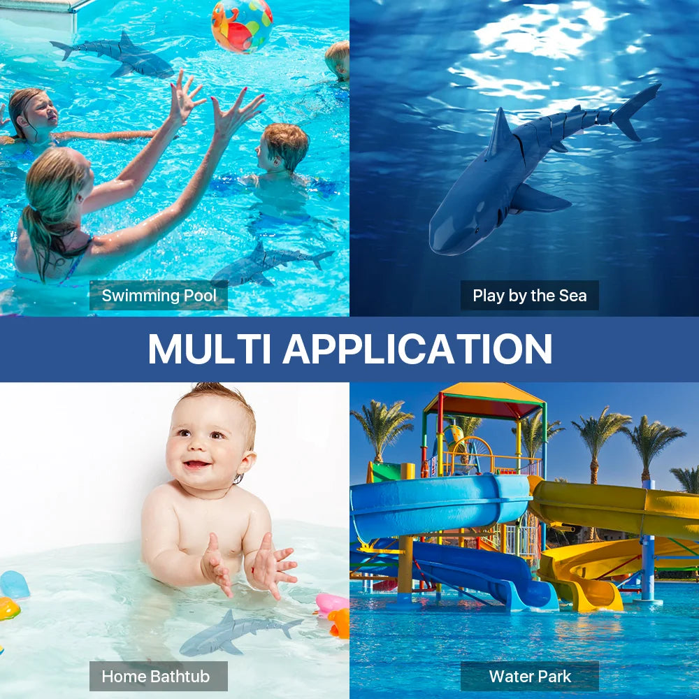 Remote Control Shark Toys, 2.4G Mini RC Boat Toy for Boys Girls, Swimming Pool Toys RC Shark Christmas Birthday Gifts for Kids Age 6+